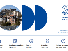 University of Marburg PhD Research Training Group 3159 2027 in Germany: Part-Time Doctoral Position with E13 TV-H Salary university-of-marburg-phd-research-training-group-3159-2027-in-germany:-part-time-doctoral-position-with-e13-tv-h-salary