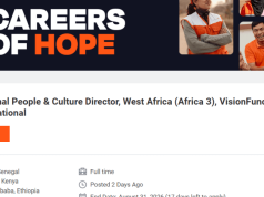 Calling Human Resources Professionals! VisionFund International has Opened Applications for a Regional People & Culture Director, West Africa (Africa 3, Work from Home Opportunity) calling-human-resources-professionals!-visionfund-international-has-opened-applications-for-a-regional-people-&-culture-director,-west-africa-(africa-3,-work-from-home-opportunity)