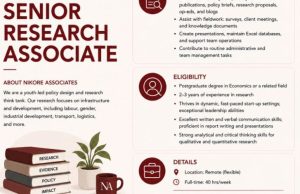 Nikore Associates is seeking a Senior Research Associate: Fully Remote Role, 40 HRS/Week nikore-associates-is-seeking-a-senior-research-associate:-fully-remote-role,-40-hrs/week