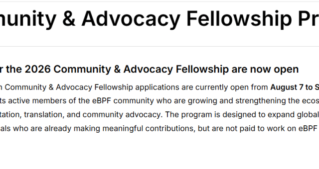 ebpf-community-&-advocacy-fellowship-2026:-earn-$1,500-monthly-to-build-open-source-resources-and-grow-the-global-ebpf-community