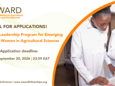 2026 AWARD Leadership Program for Emerging African Women in Agricultural Sciences 2026-award-leadership-program-for-emerging-african-women-in-agricultural-sciences