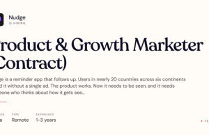 Nudge Product & Growth Marketer (Contract) – Remote Opportunity: Salary is between ₦200,000–₦300,000 per month nudge-product-&-growth-marketer-(contract)-–-remote-opportunity:-salary-is-between-₦200,000–₦300,000-per-month