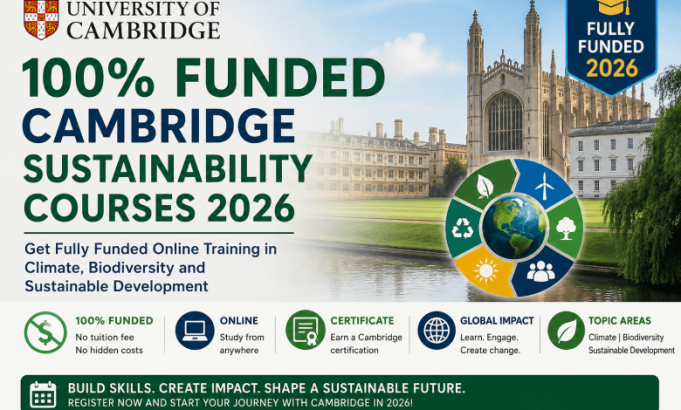 100%-funded-cambridge-sustainability-courses-2026:-get-fully-funded-online-training-in-climate,-biodiversity-and-sustainable-development