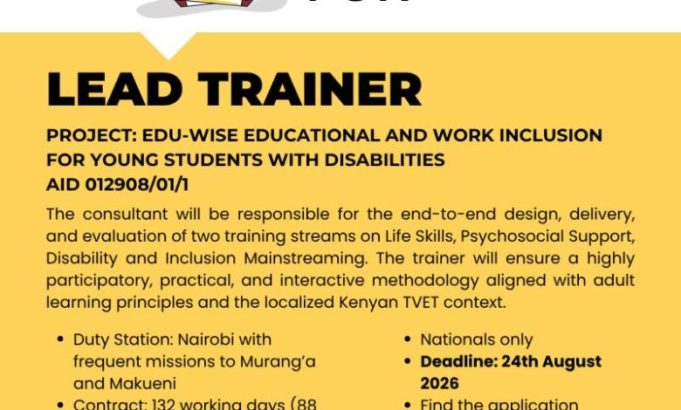 call-africa-kenya-seeks-a-lead-trainer-on-life-skills,-psychosocial-support,-disability-and-inclusion-mainstreaming-–-apply-by-24-august-2026