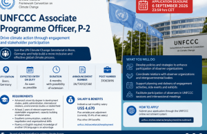 Apply for the Associate Programme Officer Role at UNFCCC: P-2 Climate Engagement Role in Bonn with US$4,670 Monthly Salary apply-for-the-associate-programme-officer-role-at-unfccc:-p-2-climate-engagement-role-in-bonn-with-us$4,670-monthly-salary