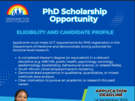 Desmond Tutu HIV Centre and Desmond Tutu Health Foundation University of Cape Town PhD Scholarships 2026: 2 Funded Doctoral Scholarships Worth R315,000 Per Year desmond-tutu-hiv-centre-and-desmond-tutu-health-foundation-university-of-cape-town-phd-scholarships-2026:-2-funded-doctoral-scholarships-worth-r315,000-per-year