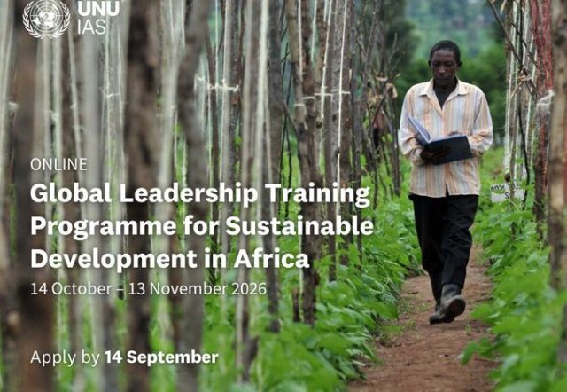 call-for-applicants:-global-leadership-training-programme-for-sustainable-development-in-africa-–-apply-by-14-september-2026 call-for-applicants:-global-leadership-training-programme-for-sustainable-development-in-africa-–-apply-by-14-september-2026