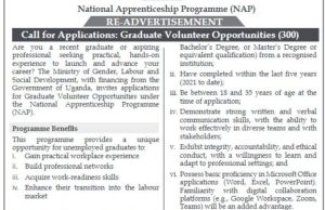 Call for Applications: Uganda National Apprenticeship Programme 2026 | 300 Graduate Volunteer Opportunities for Young Graduates call-for-applications:-uganda-national-apprenticeship-programme-2026-|-300-graduate-volunteer-opportunities-for-young-graduates