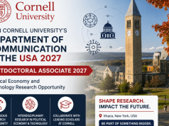 Join Cornell University’s Department of Communication in the USA 2027 as a Postdoctoral Associate 2027 | Political Economy and Technology Research Opportunity join-cornell-university’s-department-of-communication-in-the-usa-2027-as-a-postdoctoral-associate-2027-|-political-economy-and-technology-research-opportunity