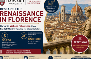 Research the Renaissance in Florence: Harvard’s Wallace Fellowship Offers $5,200 Monthly Funding for Global Scholars: Get One-time Relocation Supplement of up to USD 1,800 research-the-renaissance-in-florence:-harvard’s-wallace-fellowship-offers-$5,200-monthly-funding-for-global-scholars:-get-one-time-relocation-supplement-of-up-to-usd-1,800