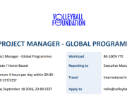 Work From Home With the FIVB Volleyball Foundation: Global Project Manager Role Open to International Applicants work-from-home-with-the-fivb-volleyball-foundation:-global-project-manager-role-open-to-international-applicants