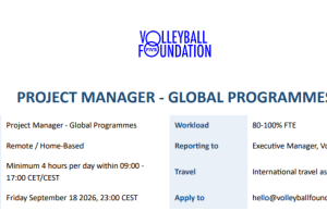 Work From Home With the FIVB Volleyball Foundation: Global Project Manager Role Open to International Applicants work-from-home-with-the-fivb-volleyball-foundation:-global-project-manager-role-open-to-international-applicants