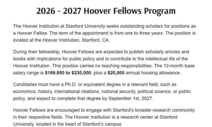 apply-for-the-stanford-university-hoover-fellows-program-2027:-fully-funded-early-career-research-opportunity-with-up-to-$230,000-salary apply-for-the-stanford-university-hoover-fellows-program-2027:-fully-funded-early-career-research-opportunity-with-up-to-$230,000-salary
