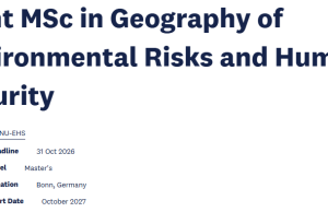 Fully Funded UNU-EHS and University of Bonn Master’s Scholarship 2027: Study Environmental Risks and Human Security in Germany fully-funded-unu-ehs-and-university-of-bonn-master’s-scholarship-2027:-study-environmental-risks-and-human-security-in-germany