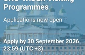 UNU-WIDER Visiting PhD Fellowship 2026: Fully Supported Research Opportunity in Finland unu-wider-visiting-phd-fellowship-2026:-fully-supported-research-opportunity-in-finland