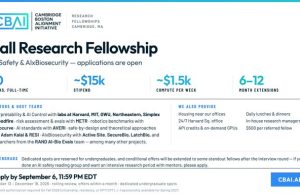 CBAI Fall Research Fellowship in AI Safety 2026: Fully Funded AI Safety Research Program in Cambridge, Massachusetts cbai-fall-research-fellowship-in-ai-safety-2026:-fully-funded-ai-safety-research-program-in-cambridge,-massachusetts