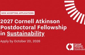 Cornell Atkinson Opens Applications for 2027 Sustainability Postdoctoral Fellowship with Three-Year Funding Opportunity cornell-atkinson-opens-applications-for-2027-sustainability-postdoctoral-fellowship-with-three-year-funding-opportunity