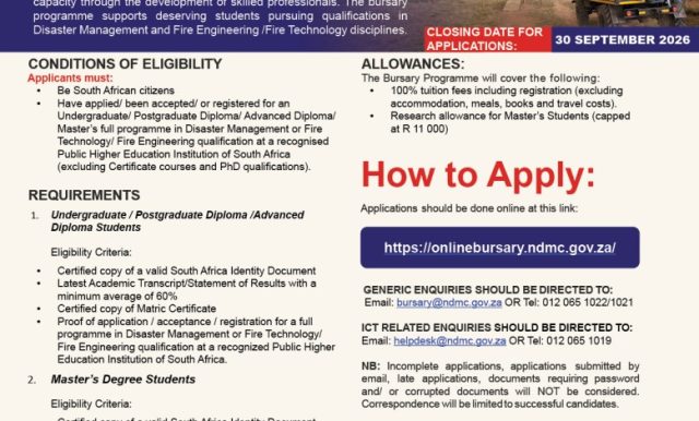 ndmc-2027-external-bursary-programme-opens-for-south-african-students ndmc-2027-external-bursary-programme-opens-for-south-african-students