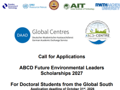 Apply for the ABCD Future Environmental Leaders Scholarships 2027: 9-Month PhD Research Stay in Germany for Global South Scholars apply-for-the-abcd-future-environmental-leaders-scholarships-2027:-9-month-phd-research-stay-in-germany-for-global-south-scholars