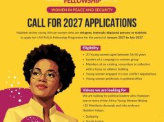 Call for Applications: I AM NALA Fellowship 2027| Apply for Women, Peace and Security Fellowship for Young African Women call-for-applications:-i-am-nala-fellowship-2027|-apply-for-women,-peace-and-security-fellowship-for-young-african-women