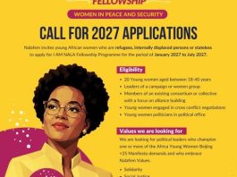 Call for Applications: I AM NALA Fellowship 2027| Apply for Women, Peace and Security Fellowship for Young African Women call-for-applications:-i-am-nala-fellowship-2027|-apply-for-women,-peace-and-security-fellowship-for-young-african-women