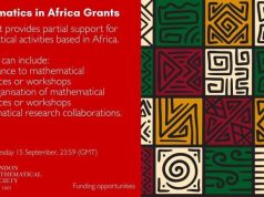 London Mathematical Society (LMS) Mathematics in Africa Grant 2026 (up to £2,000) london-mathematical-society-(lms)-mathematics-in-africa-grant 2026-(up-to-2,000)