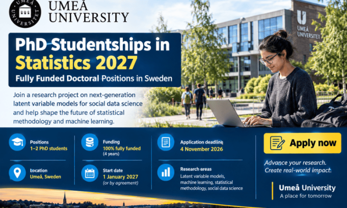 fully-funded-doctoral-positions-in-sweden:-apply-for-the-umea-university-phd-studentships-in-statistics-2027