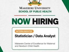 Makerere University Internship for Statistician / Data Analyst 2026 makerere-university-internship-for-statistician-/-data-analyst-2026