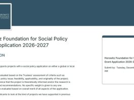 horowitz-foundation-opens-applications-for-2026–2027-social-policy-research-grants