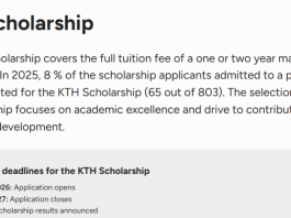 Explore the KTH Scholarship 2027: Study in Sweden with Full Tuition Fee Coverage for International Master’s Students explore-the-kth-scholarship-2027:-study-in-sweden-with-full-tuition-fee-coverage-for-international-master’s-students