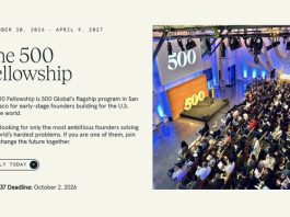 500 Global Batch 37: Join The 500 Fellowship in San Francisco With Up to $50K Upfront 500-global-batch-37:-join-the-500-fellowship-in-san-francisco-with-up-to-$50k-upfront