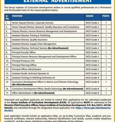 kicd-jobs-2026:-apply-for-17-permanent-and-pensionable-vacancies-in-kenya kicd-jobs-2026:-apply-for-17-permanent-and-pensionable-vacancies-in-kenya