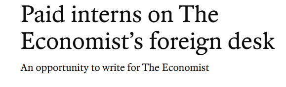 the-economist-is-offering-a-paid-6-month-journalism-internship|-foreign-affairs-writing-opportunity-in-london the-economist-is-offering-a-paid-6-month-journalism-internship|-foreign-affairs-writing-opportunity-in-london