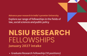 NLSIU Research Fellowships 2027 in India | Multiple Funded Research Positions nlsiu-research-fellowships-2027-in-india-|-multiple-funded-research-positions