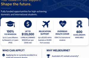 600 Fully Funded University of Melbourne Scholarships in Australia 2027 With Up to $135,000 Funding 600-fully-funded-university-of-melbourne-scholarships-in-australia-2027-with-up-to-$135,000-funding
