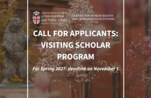 Center for Human Rights and Humanitarian Studies Visiting Scholar Program – Spring 2027 center-for-human-rights-and-humanitarian-studies-visiting-scholar-program-–-spring-2027