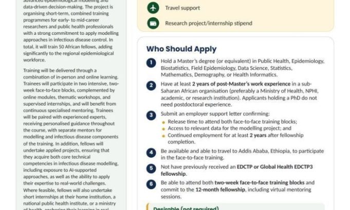 apply-now-for-the-funded-timera-fellowship-2026–2029:-12-month-epidemic-modelling-training-for-50-african-public-health-professionals