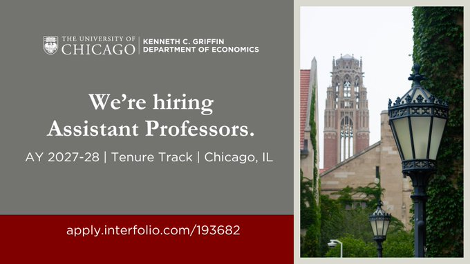 university-of-chicago-assistant-professor-of-economics-2027–2028-–-salary-up-to-$300,000 university-of-chicago-assistant-professor-of-economics-2027–2028-–-salary-up-to-$300,000