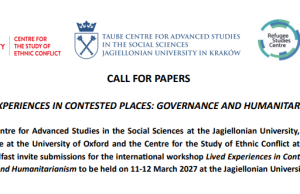 Call for Papers 2027: International Workshop on Governance, Migration & Humanitarianism in Poland — Travel Grants Available call-for-papers-2027:-international-workshop-on-governance,-migration-&-humanitarianism-in-poland-—-travel-grants-available