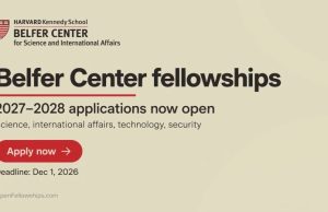 Harvard Belfer Center Fellowships 2027–2028: 14 Research Fellowships Open to Scholars and Professionals — Apply by December 1 harvard-belfer-center-fellowships-2027–2028:-14-research-fellowships-open-to-scholars-and-professionals-—-apply-by-december-1