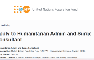 Apply for the UNFPA Humanitarian Admin and Surge Consultant: Remote Consultancy Opportunity apply-for-the-unfpa-humanitarian-admin-and-surge-consultant:-remote-consultancy-opportunity