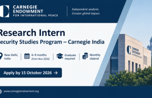 Carnegie India Research Intern – Security Studies Program 2026 carnegie-india-research-intern-–-security-studies-program-2026
