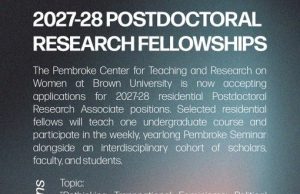 Brown University Pembroke Center Postdoctoral Research Associate 2027–2028 brown-university-pembroke-center-postdoctoral-research-associate-2027–2028
