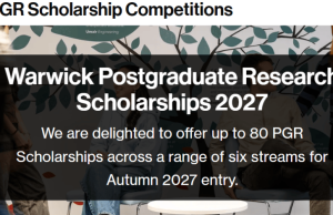 University of Warwick Postgraduate Research Scholarships 2027 – Fully Funded PhD Scholarships in the UK university-of-warwick-postgraduate-research-scholarships-2027-–-fully-funded-phd-scholarships-in-the-uk