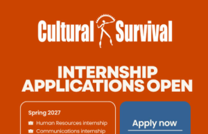 Cultural Survival Spring Fully Remote Internship 2027: Gain Nonprofit Experience Advocating for Indigenous Peoples’ Rights cultural-survival-spring-fully-remote-internship-2027:-gain-nonprofit-experience-advocating-for-indigenous-peoples’-rights