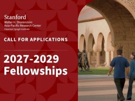 Stanford University APARC Fellowships 2027–2029: Postdoctoral and Visiting Research Opportunities in Asian Studies stanford-university-aparc-fellowships-2027–2029:-postdoctoral-and-visiting-research-opportunities-in-asian-studies