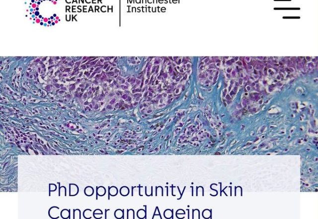 cancer-research-uk-manchester-institute-phd-studentship-2027:-research-skin-cancer,-ageing-and-immune-failure