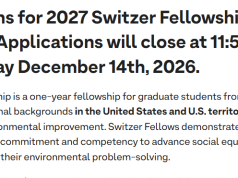 Switzer Fellowship 2027: Receive an $18,000 Award for Environmental Leadership in the United States switzer-fellowship-2027:-receive-an-$18,000-award-for-environmental-leadership-in-the-united-states