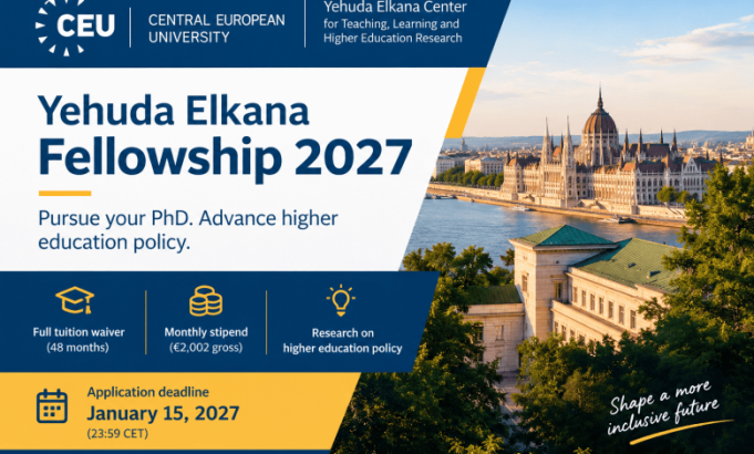 yehuda-elkana-fellowship-2027-at-central-european-university:-fully-funded-phd-opportunity