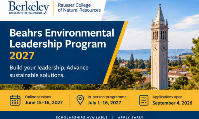 uc-berkeley-beahrs-environmental-leadership-program-2027:-apply-for-scholarships-and-environmental-leadership-training